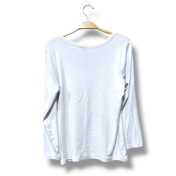 AYR The Open Ended Tee Classic White Long Sleeve Cotton T-Shirt Size XL - Picture 4 of 6